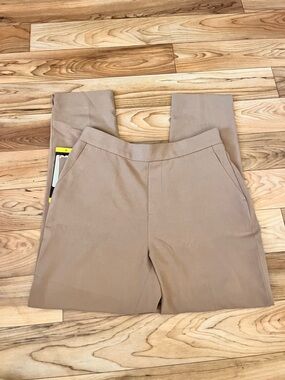 Banana Republic Tan Wide-Leg Pull-On Trousers